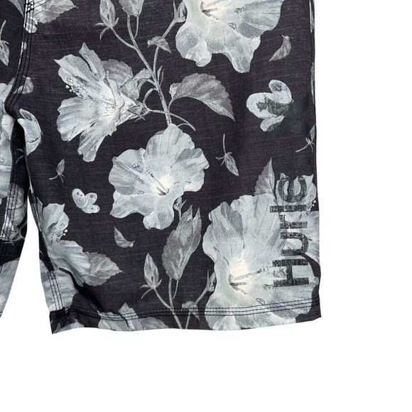 Hurley Men's Size 32 Phantom Black & Gray Floral Print Boardshorts - Picture 5 of 11